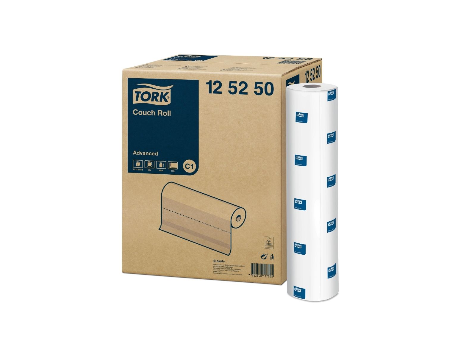 Onderzoekstafelpapier Tork / massagetafel - rol 50 cm x 50 m (9 st)