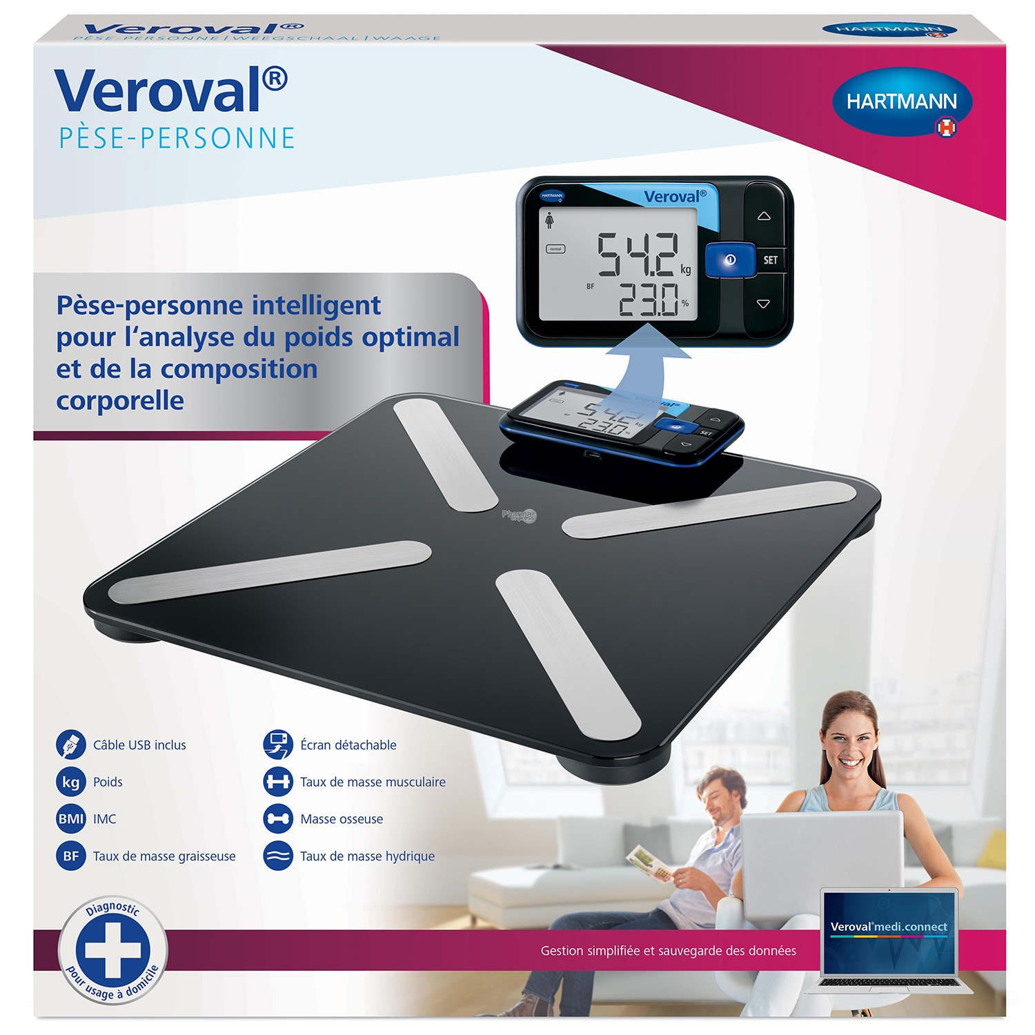 Veroval pèse-personne diagnostic BMI