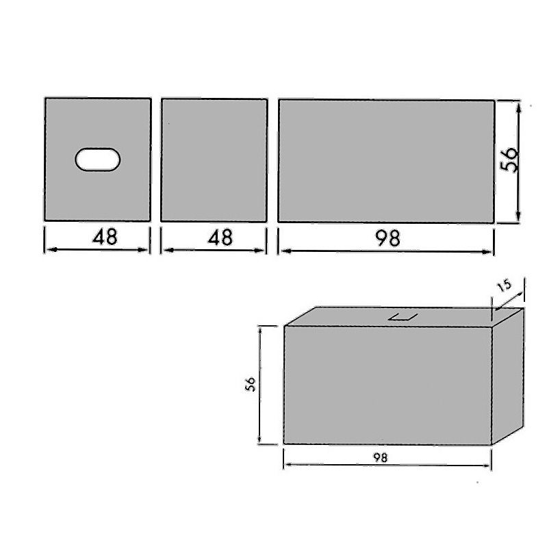 Behandeltafel draagbaar - zwart