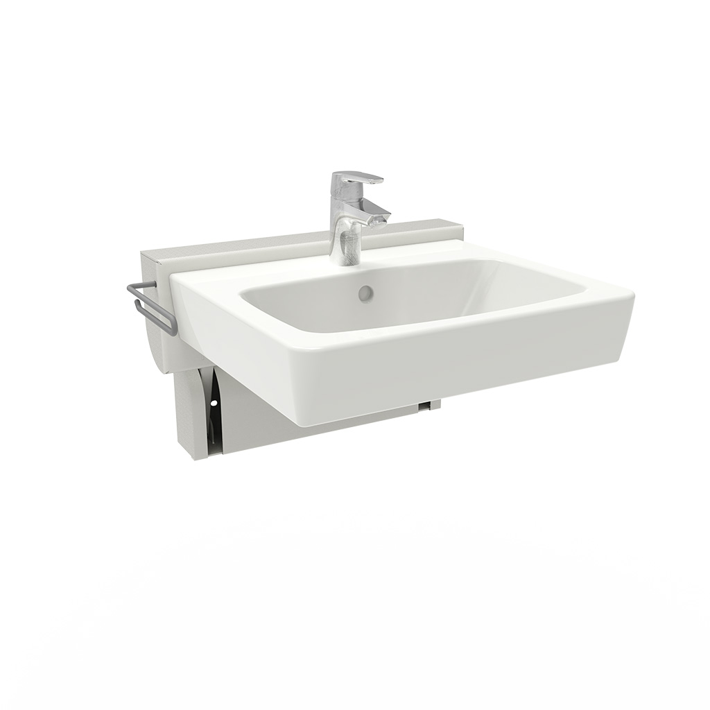 Lavabo Ropox Quickw- bedieningshendel links - H/L 10 cm , incl. mengkr + flexibels -- 40-42121