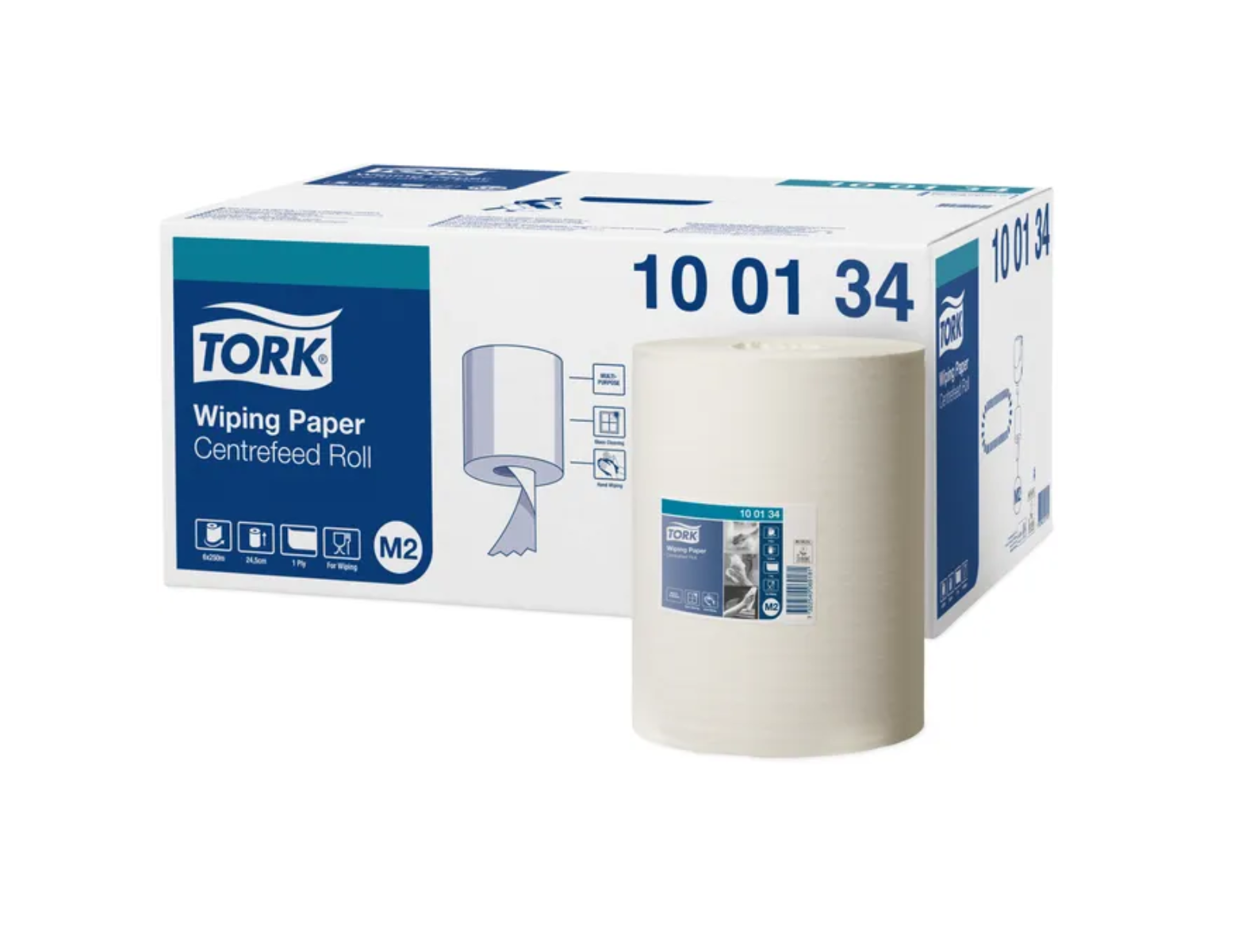 Tork opveegpapier M2 midi - 1 laag - rol 24,5 cm x 275 m (6 st)