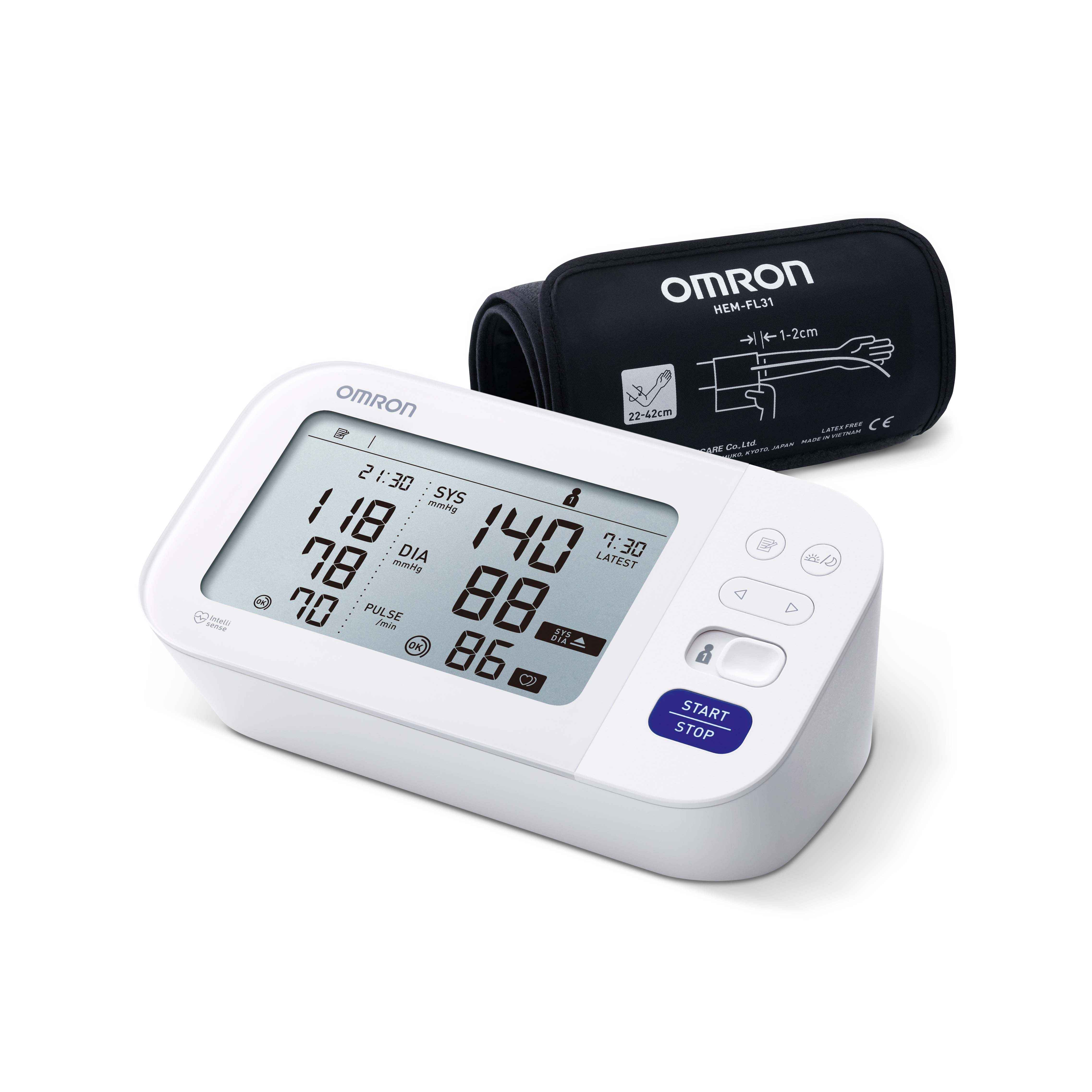 Omron bloeddrukmeter M6 Comfort - automatisch - wit