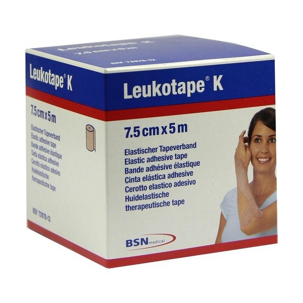 Leukotape K - tape kinésiologique - 7,5 cm x 5 m - beige