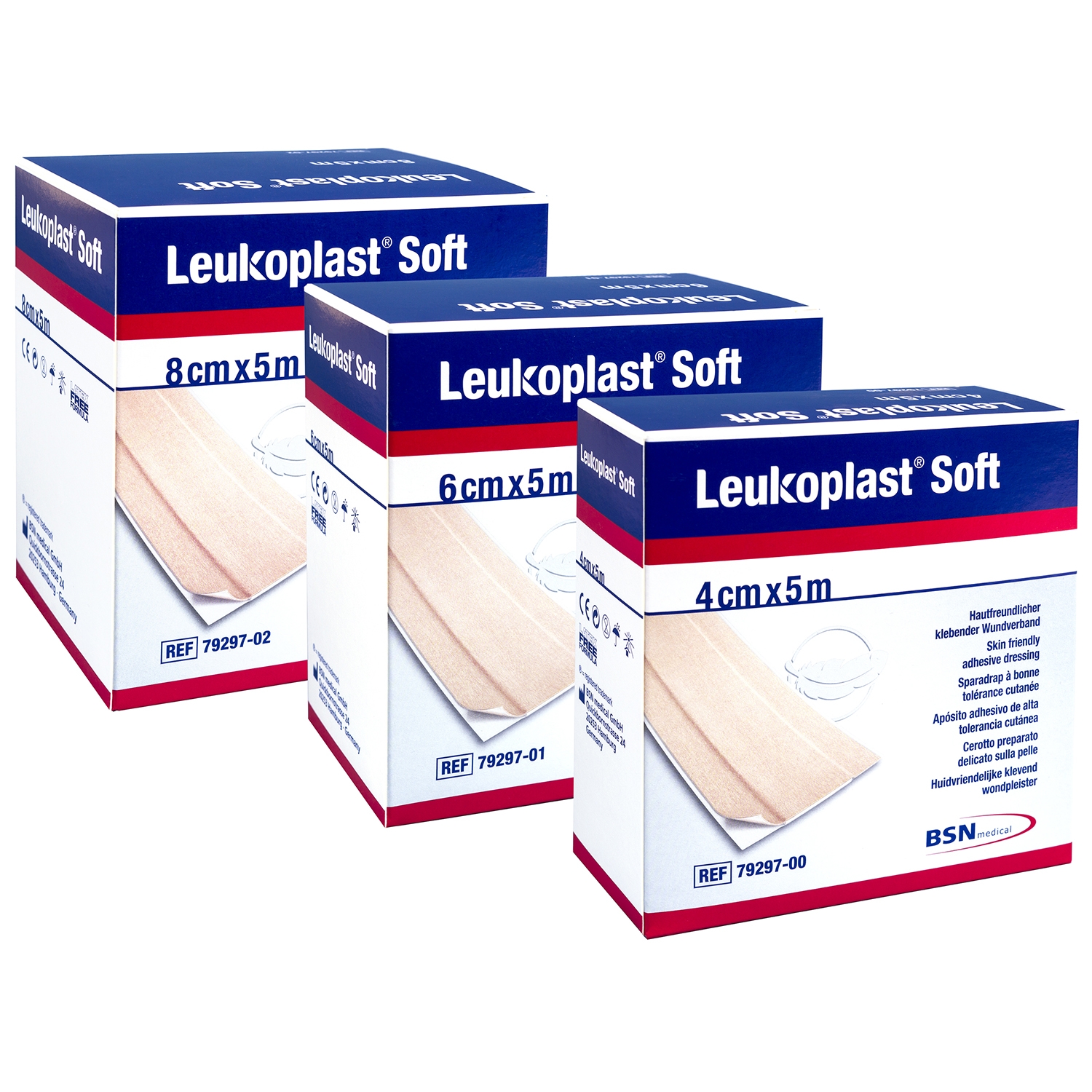 Leukoplast soft - rol - 8 cm x 5 m