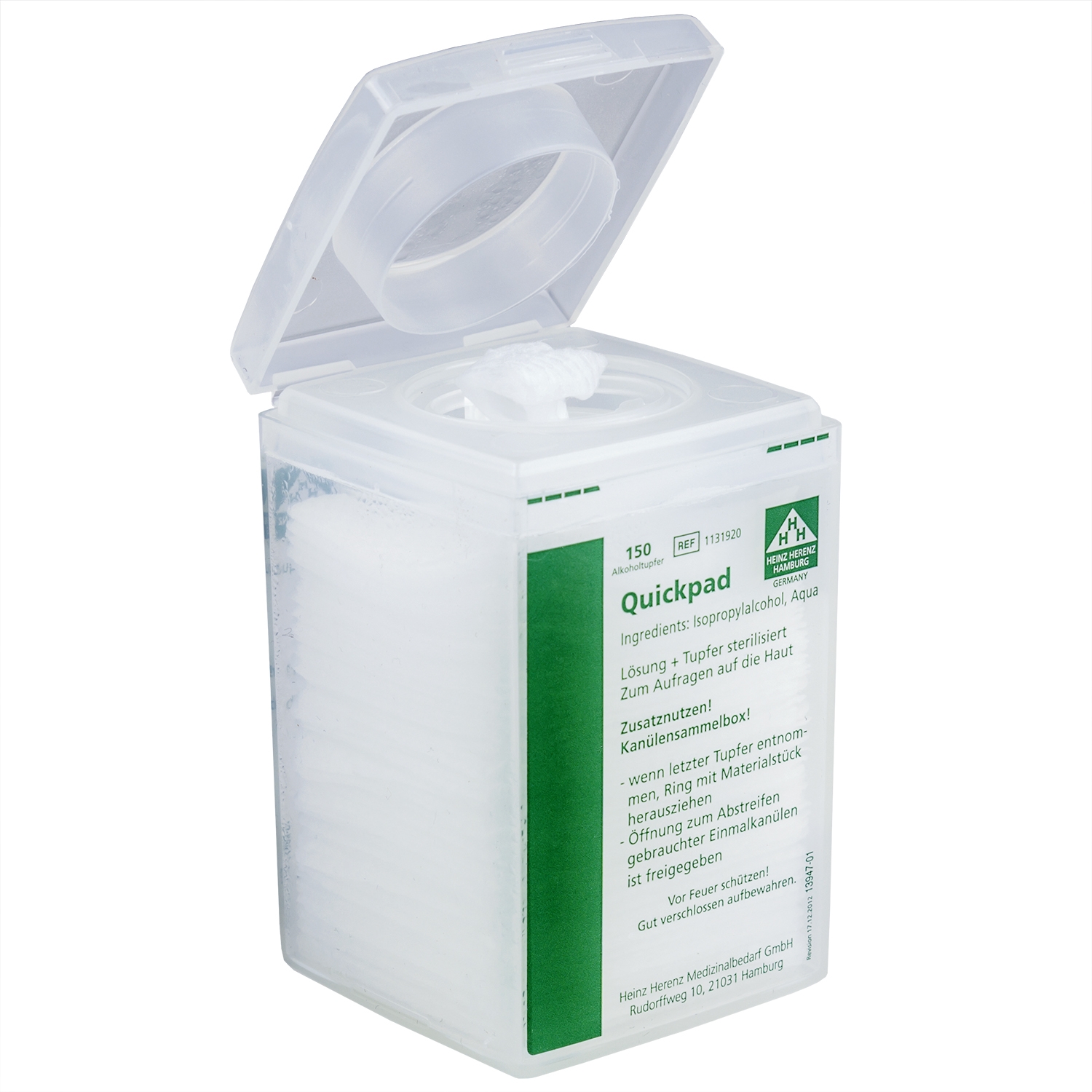 Quickpad Alcoholswabs in dispenser (150 st)