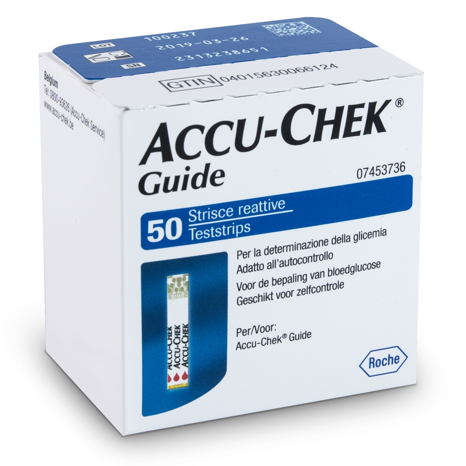 Bandelettes réactives Accu-Chek Guide (50 pièces)