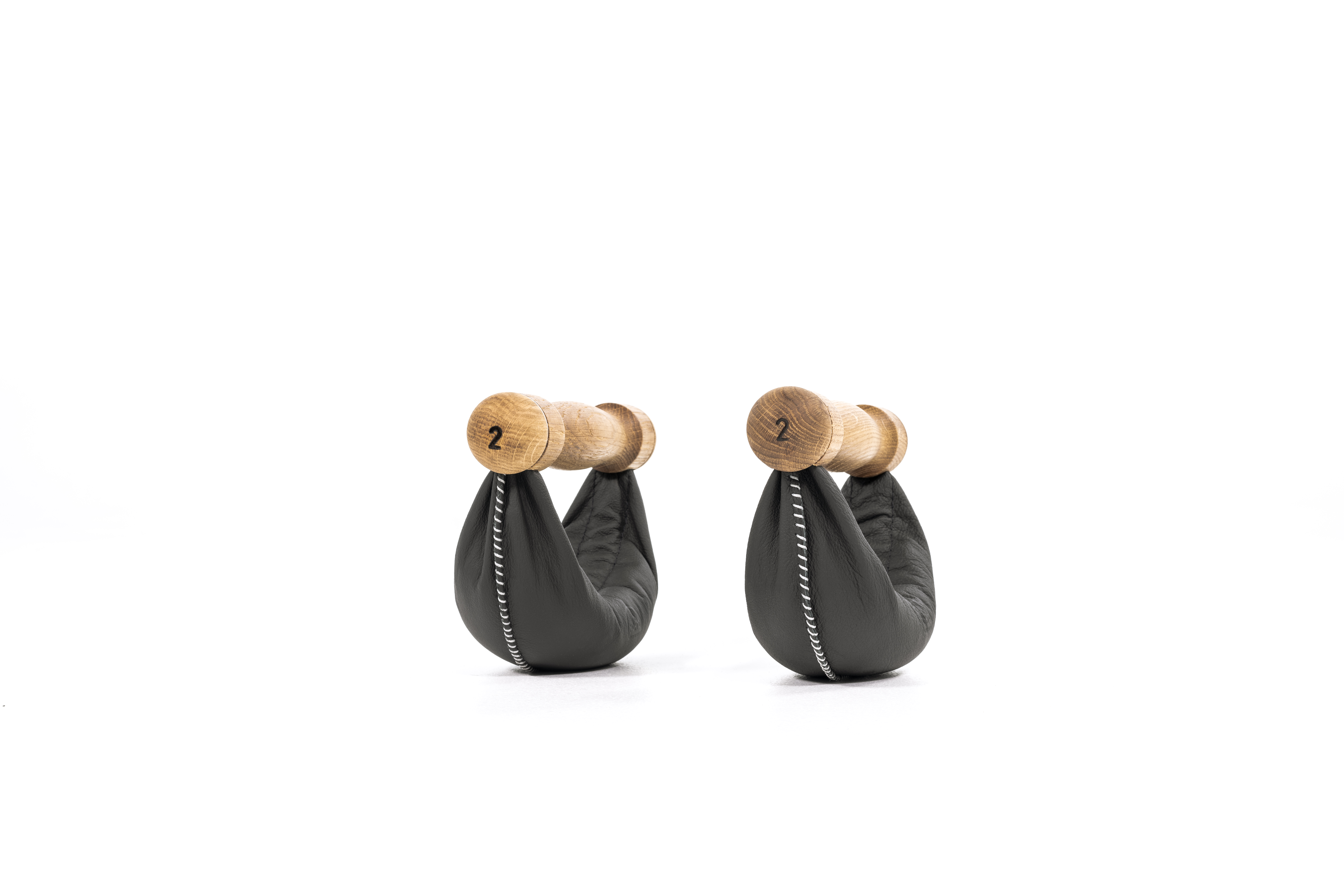 Nohrd Swing Bell set - 1 kg - chêne - cuir foncé