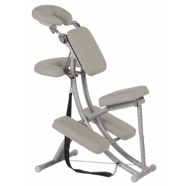 Chaise de massage, aluminium - gris