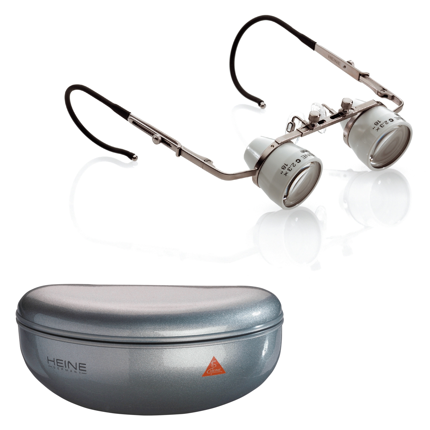 Heine loupe binoculare + etui rigide - agrandissement 2,3x