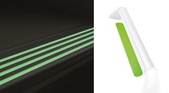 Glow in the dark traptredeprofiel in aluminium - 100 cm