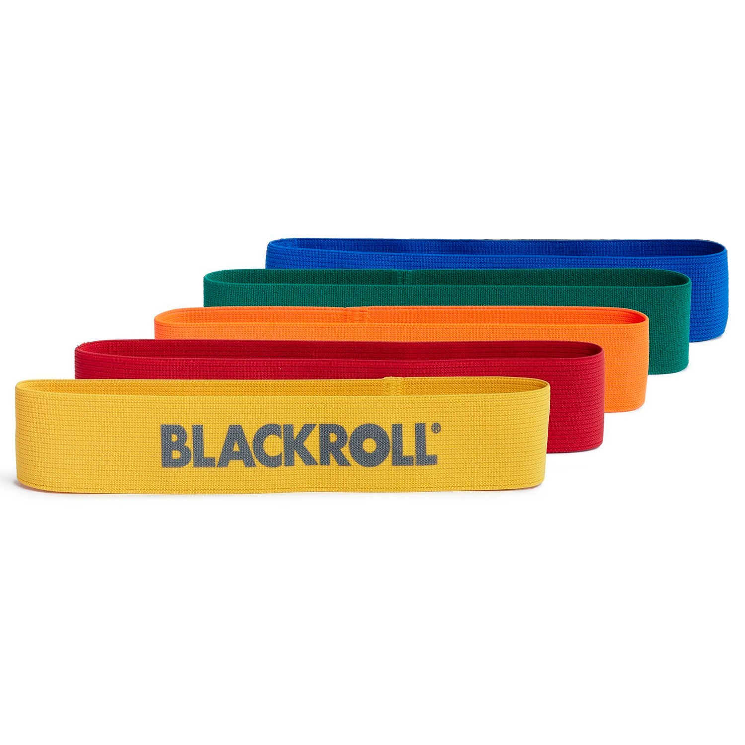 Blackroll loop band textiel - extra licht - geel - 30 cm