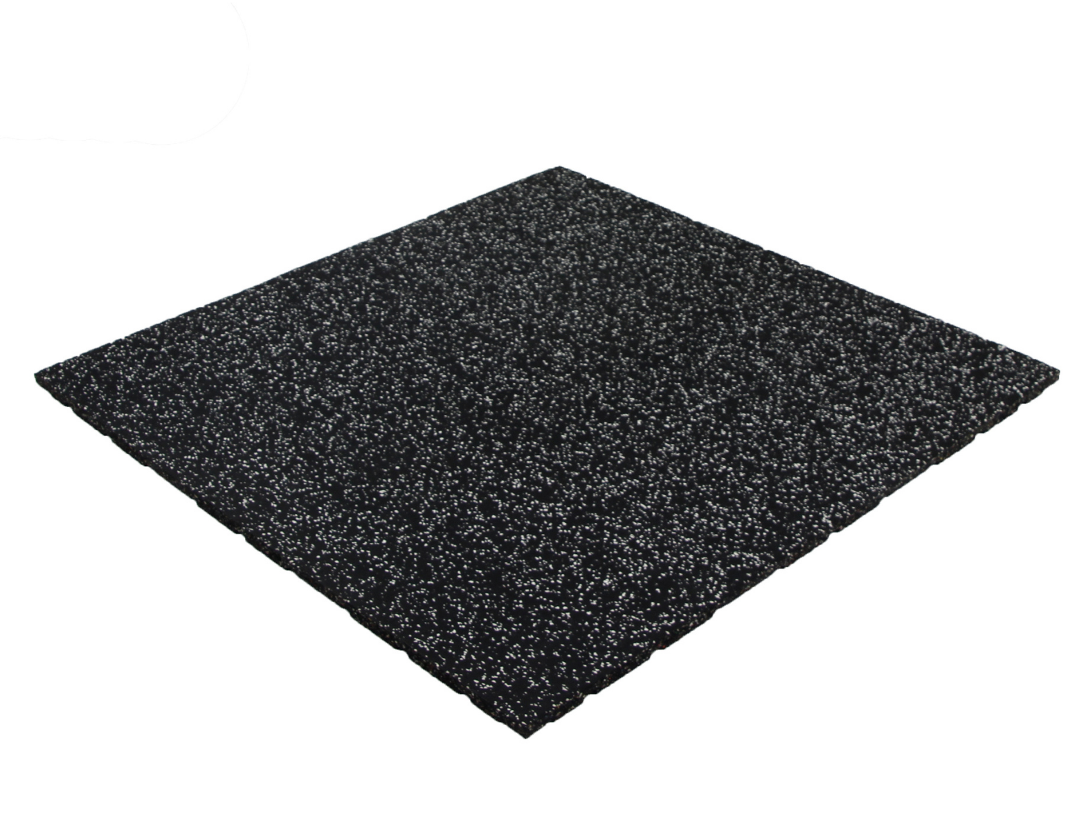 Rubberen vloertegel - EPDM toplaag - 100 x 100 x 2 cm - zwart