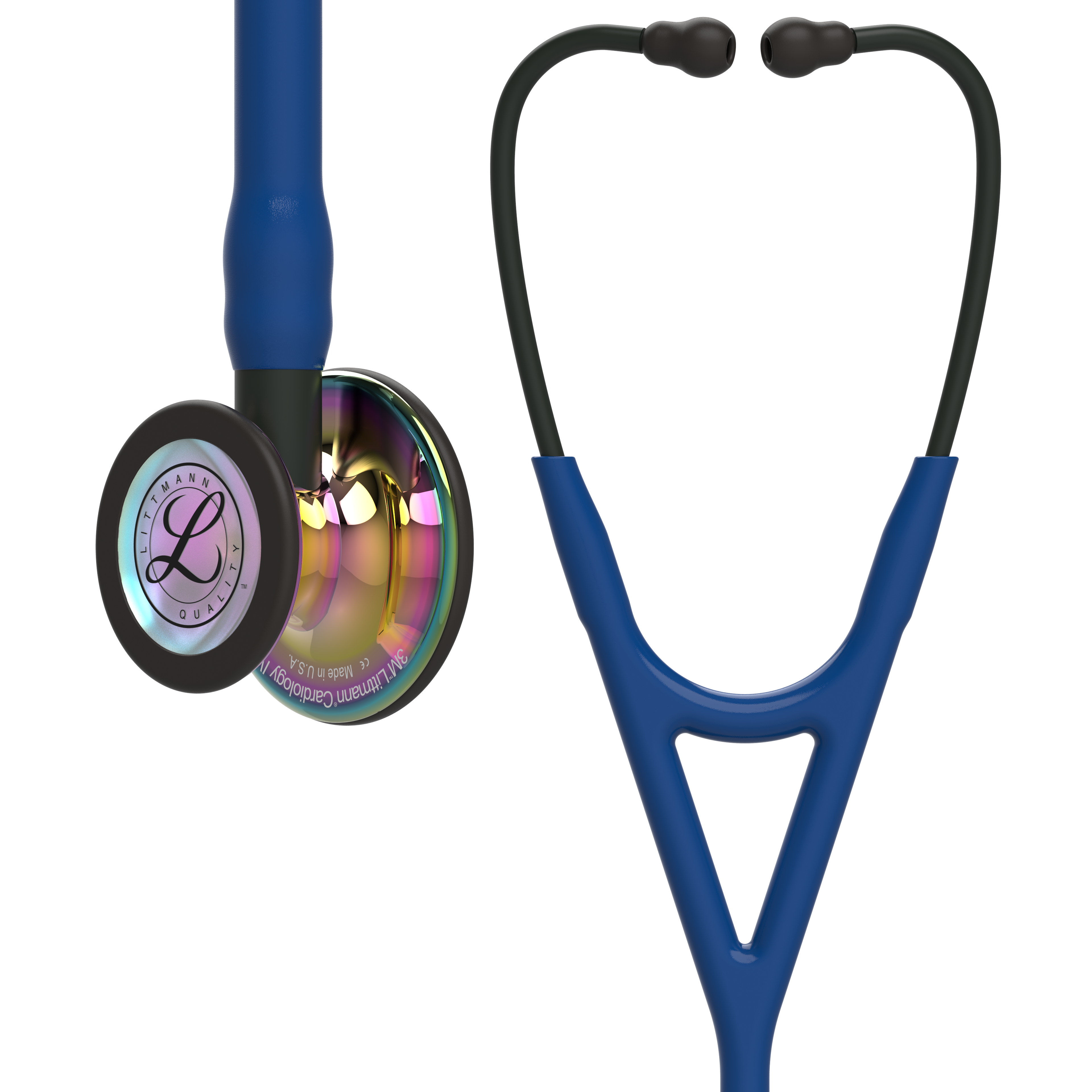 Littmann stethoscoop Cardiology IV SE - navy blue - high polish rainbow chestpiece - black stem