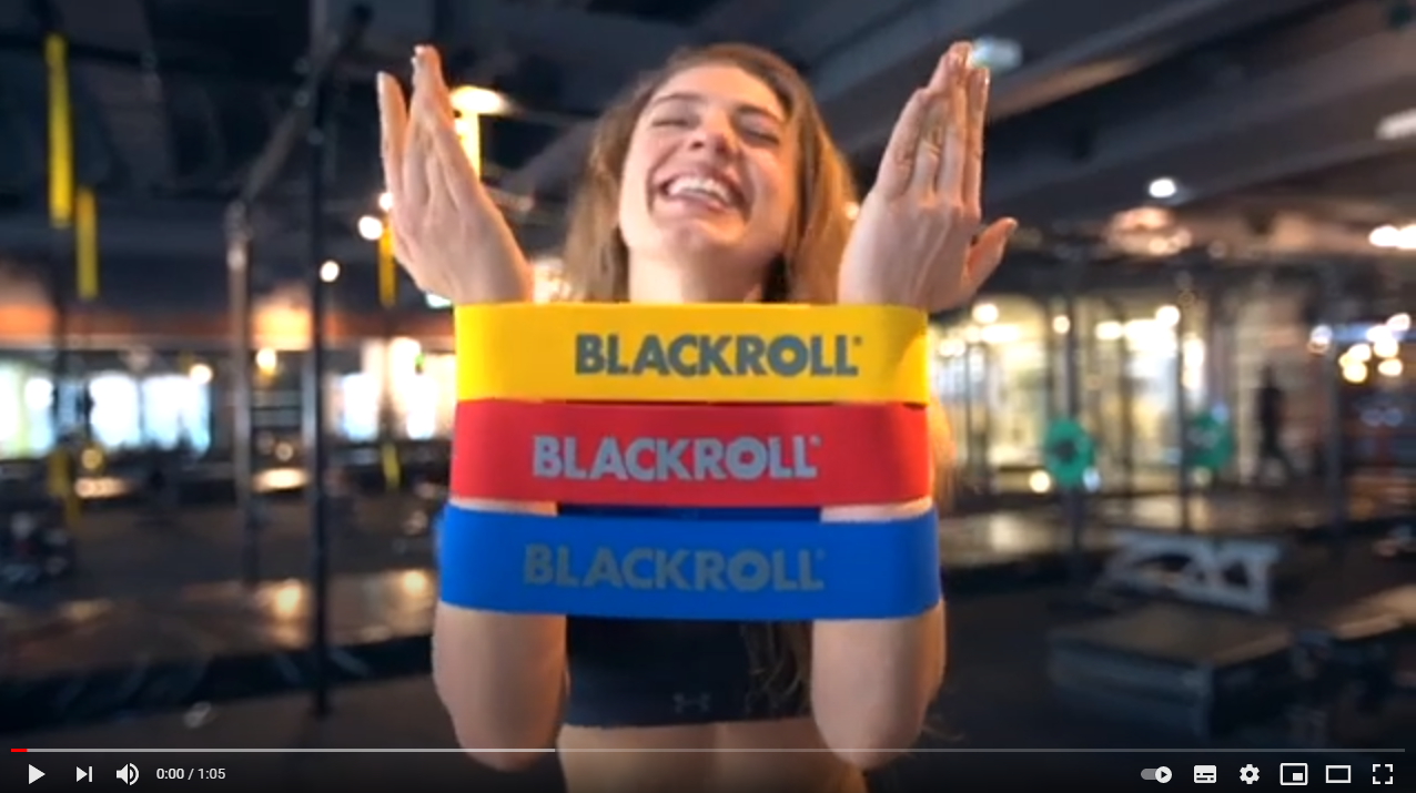 Blackroll loop band textiel - extra licht - geel - 30 cm