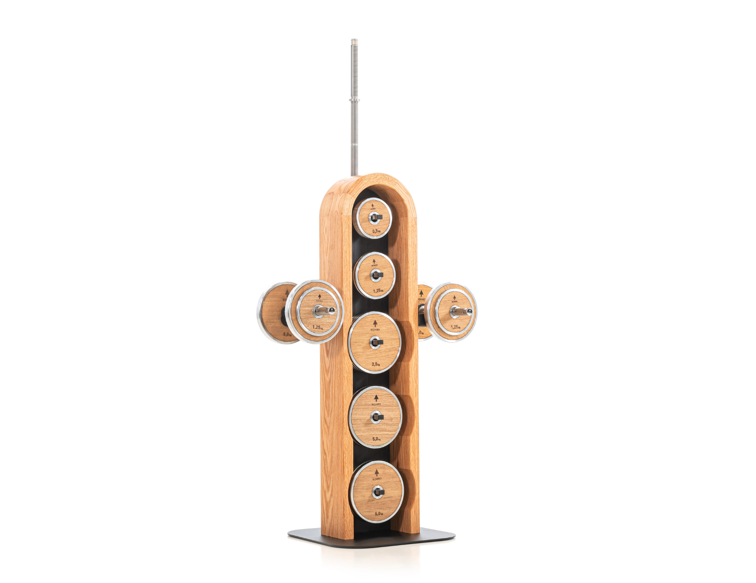 Nohrd Gewichtsschijven toren - complete set - eiken