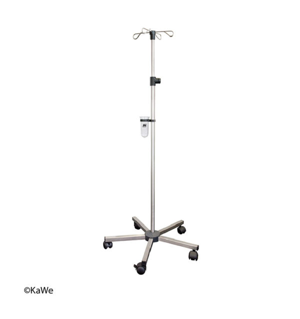 Porte-sérum en acier inoxydable à 5 roues