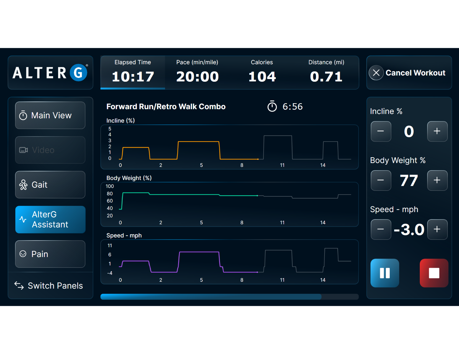 Stride Smart feedback AlterG NEO+