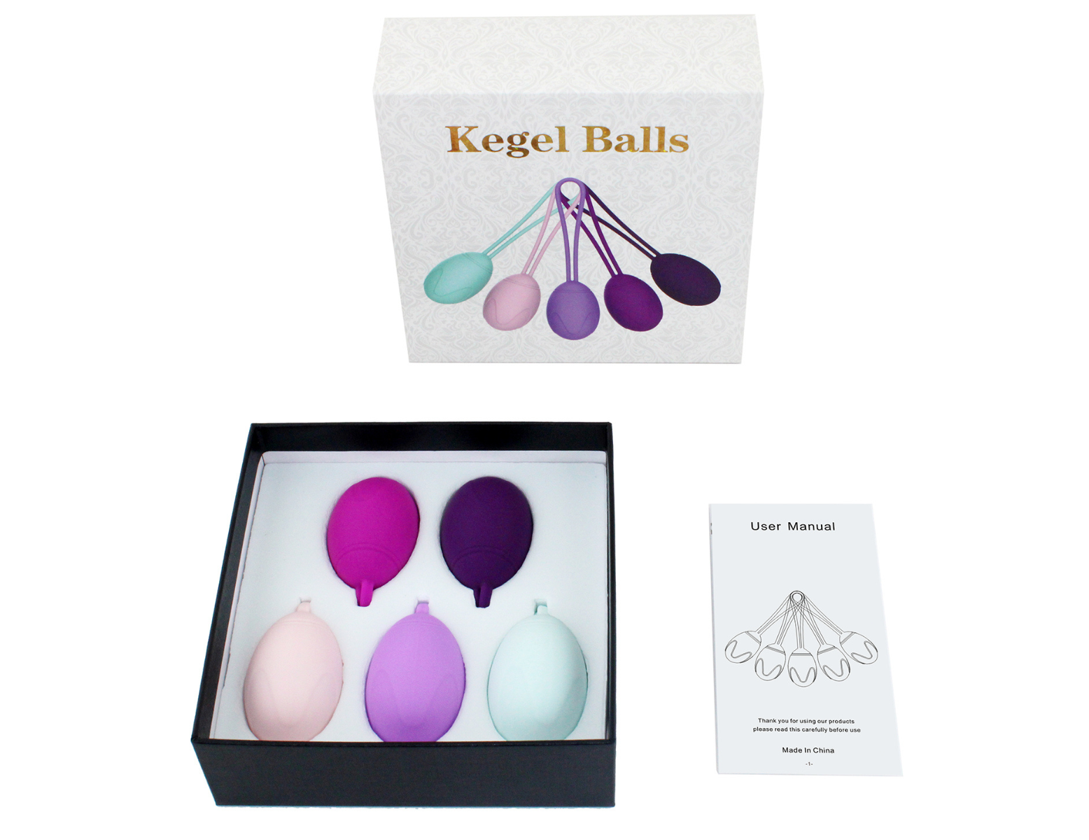 Vaginale kegels bekkenbodemtraining - set (5 st)