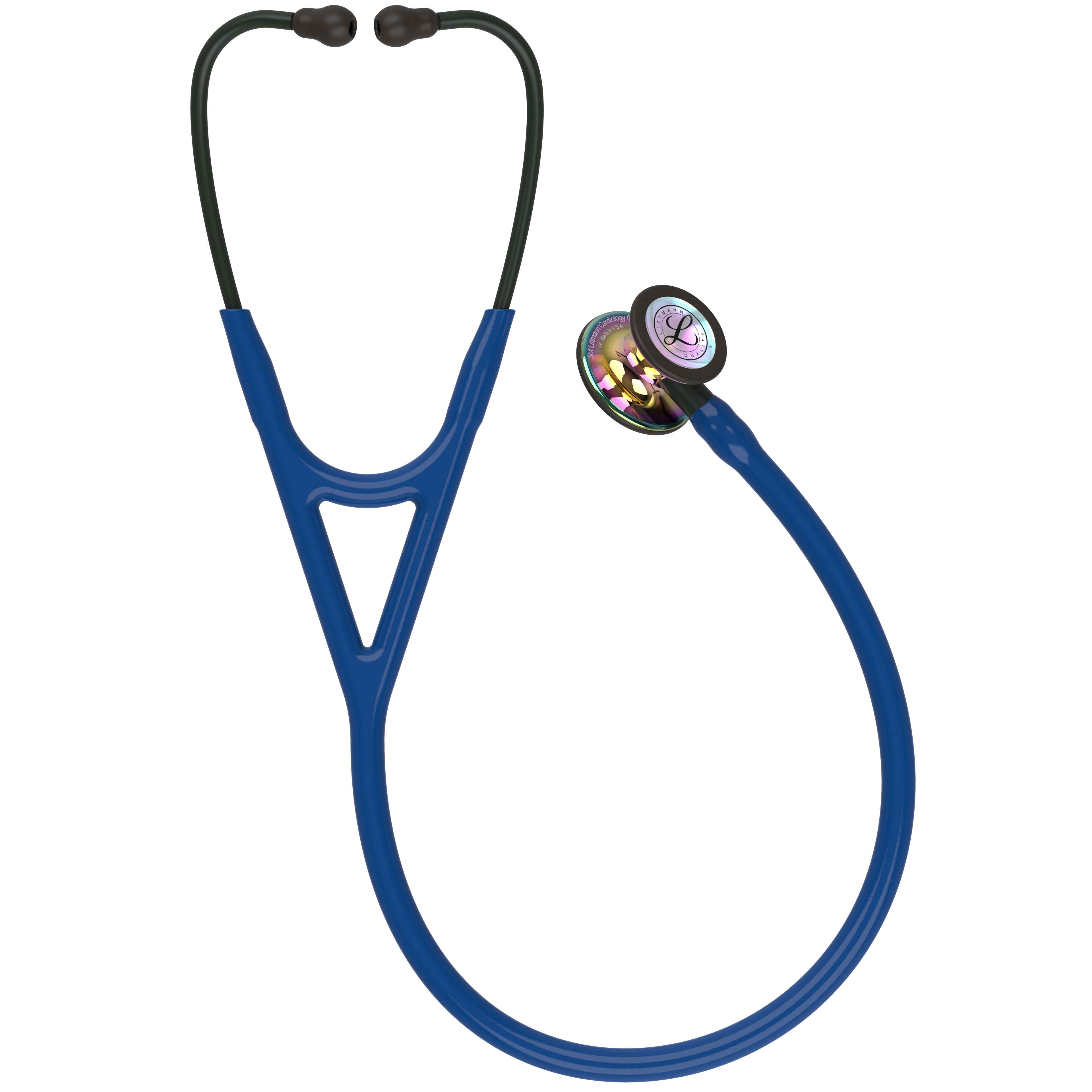 Littmann stethoscoop Cardiology IV SE - navy blue - high polish rainbow chestpiece - black stem