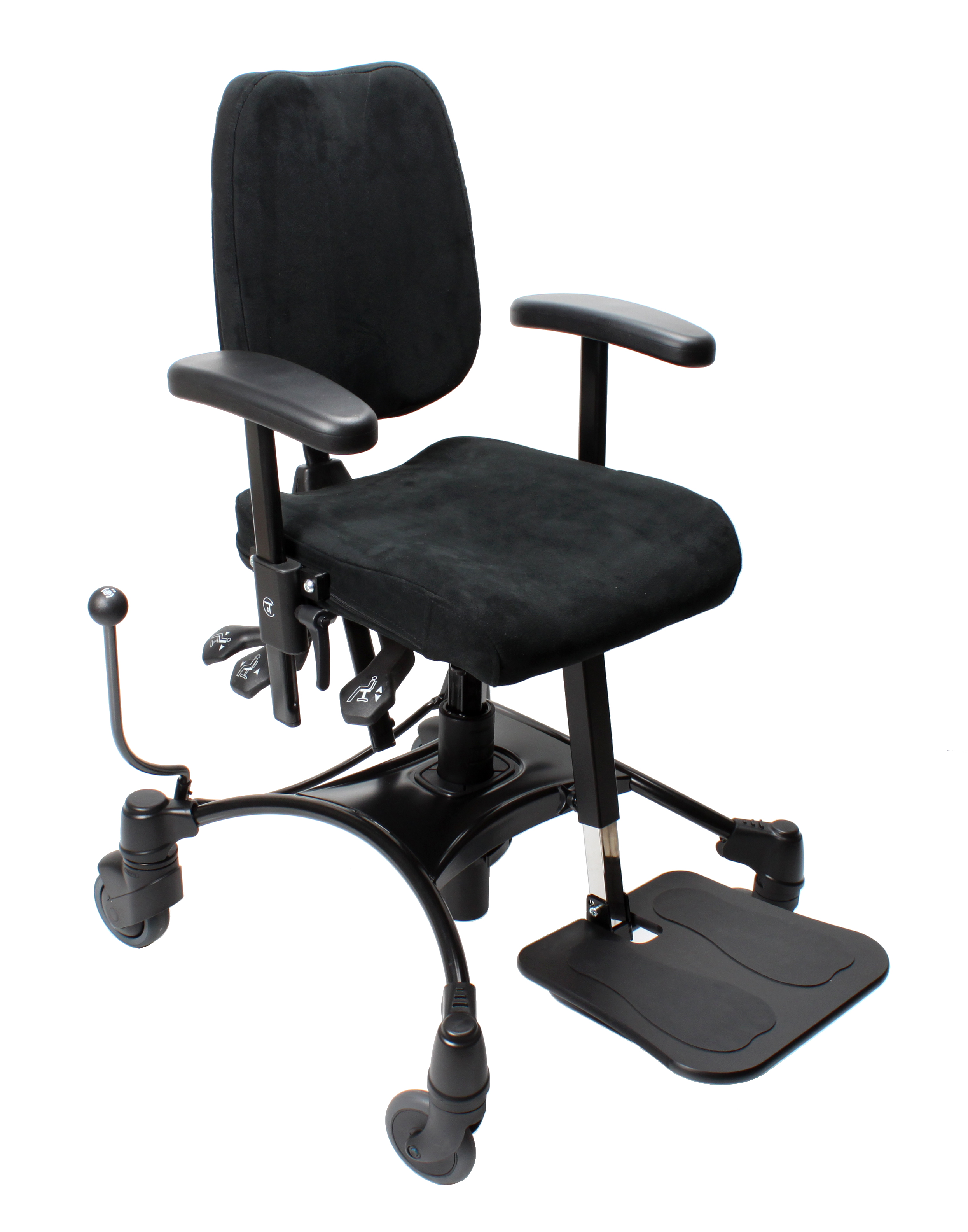 Junior trippelstoel Vela Tango 100S, 42-57 cm, rugleun, heupsteun, hoofdsteun, zwart