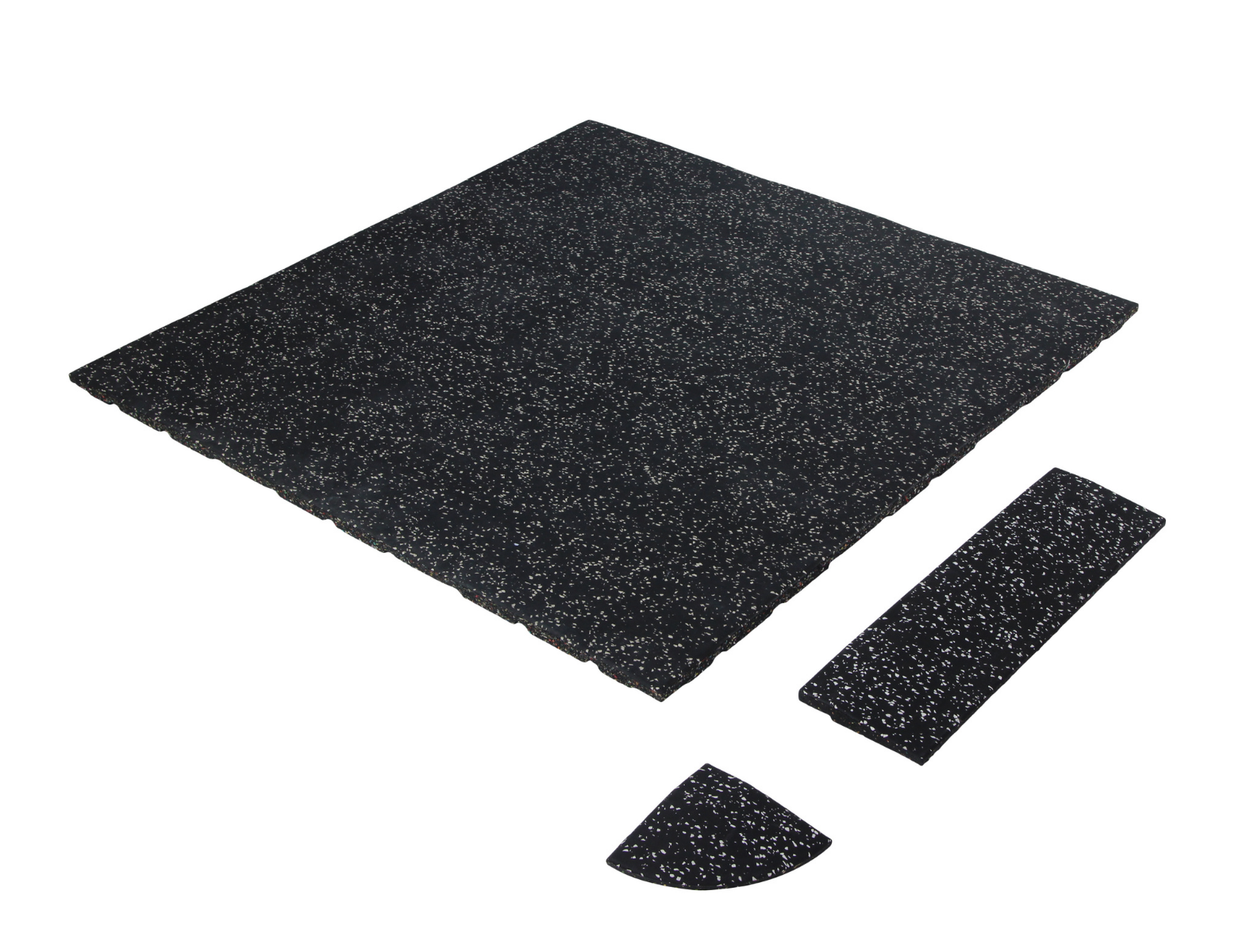 Carreau de sol en caoutchouc - surface en EPDM - 100 x 100 x 2 cm - noir