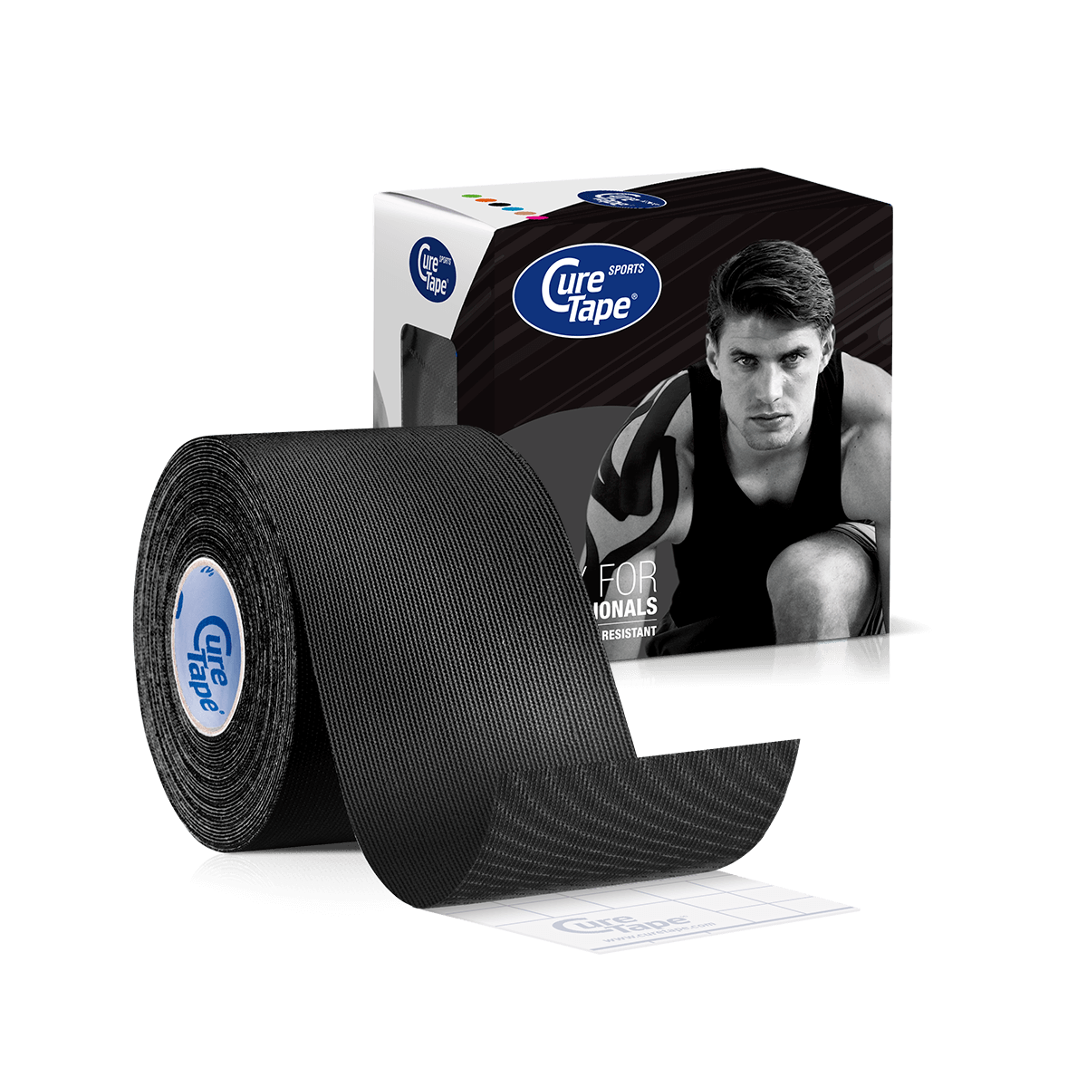 CureTape Sports kinesiotape - 5 cm x 5 m - zwart