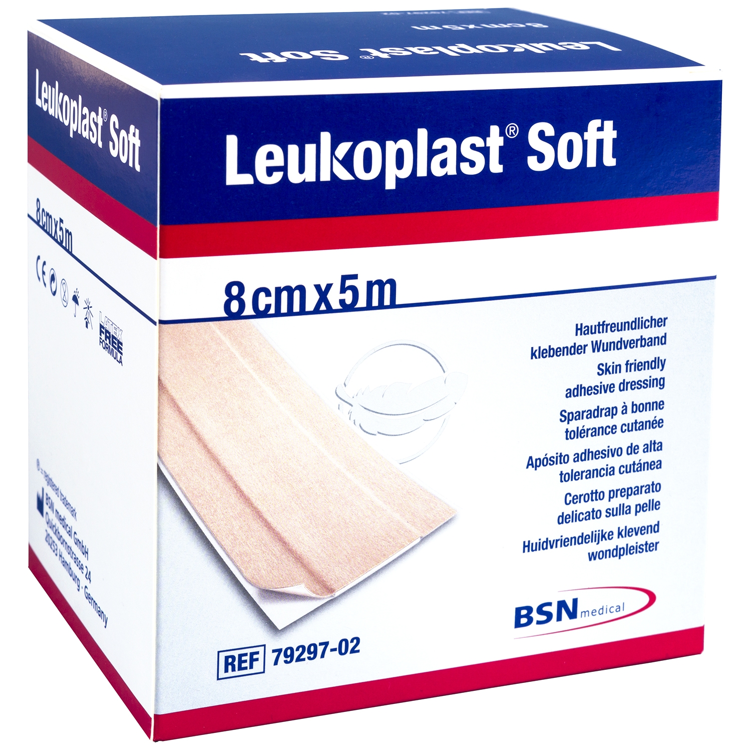 Leukoplast soft - rol - 8 cm x 5 m