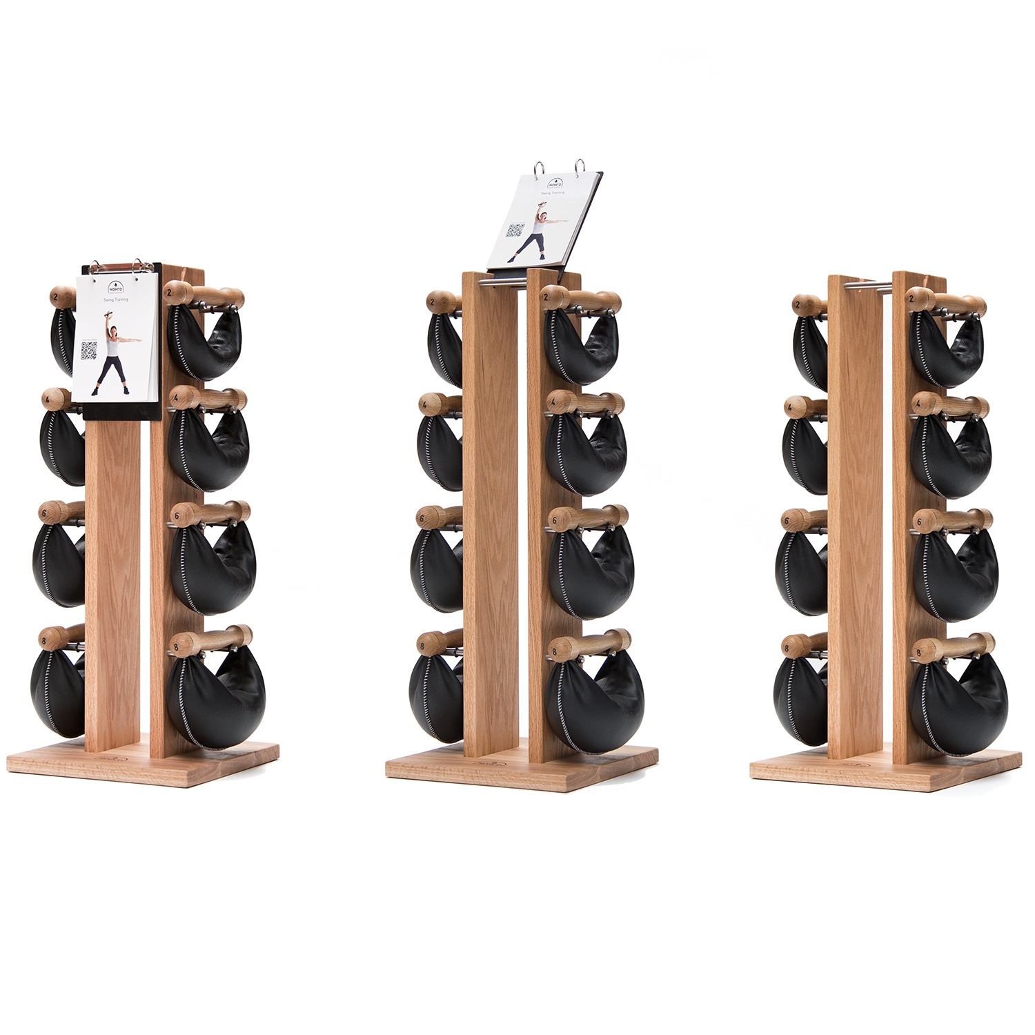 Nohrd SwingTour + 8 poids - set 2 - noyer - cuir clair