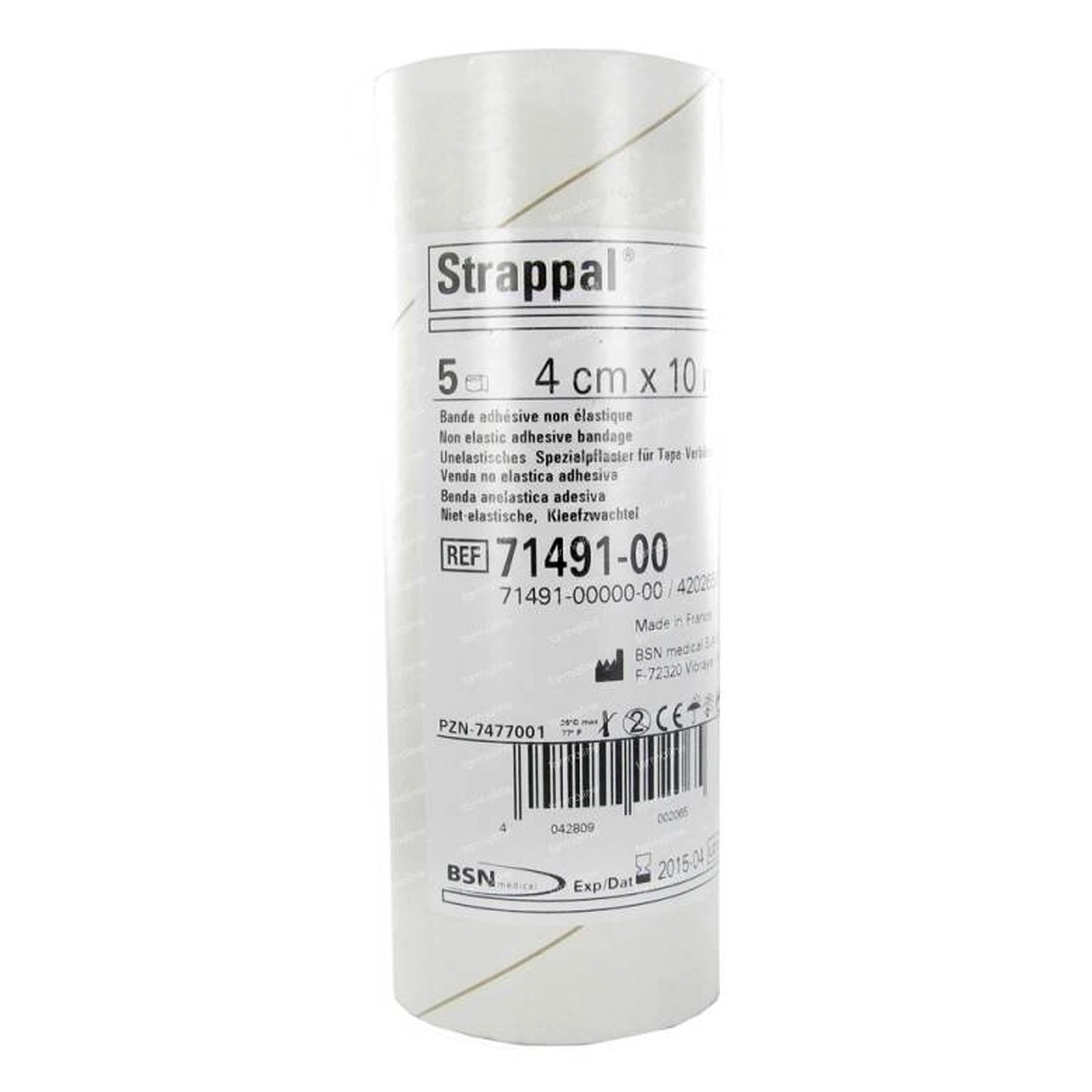 Strappal - peau sensible - 4 cm x 10 m -  tube 5 pcs