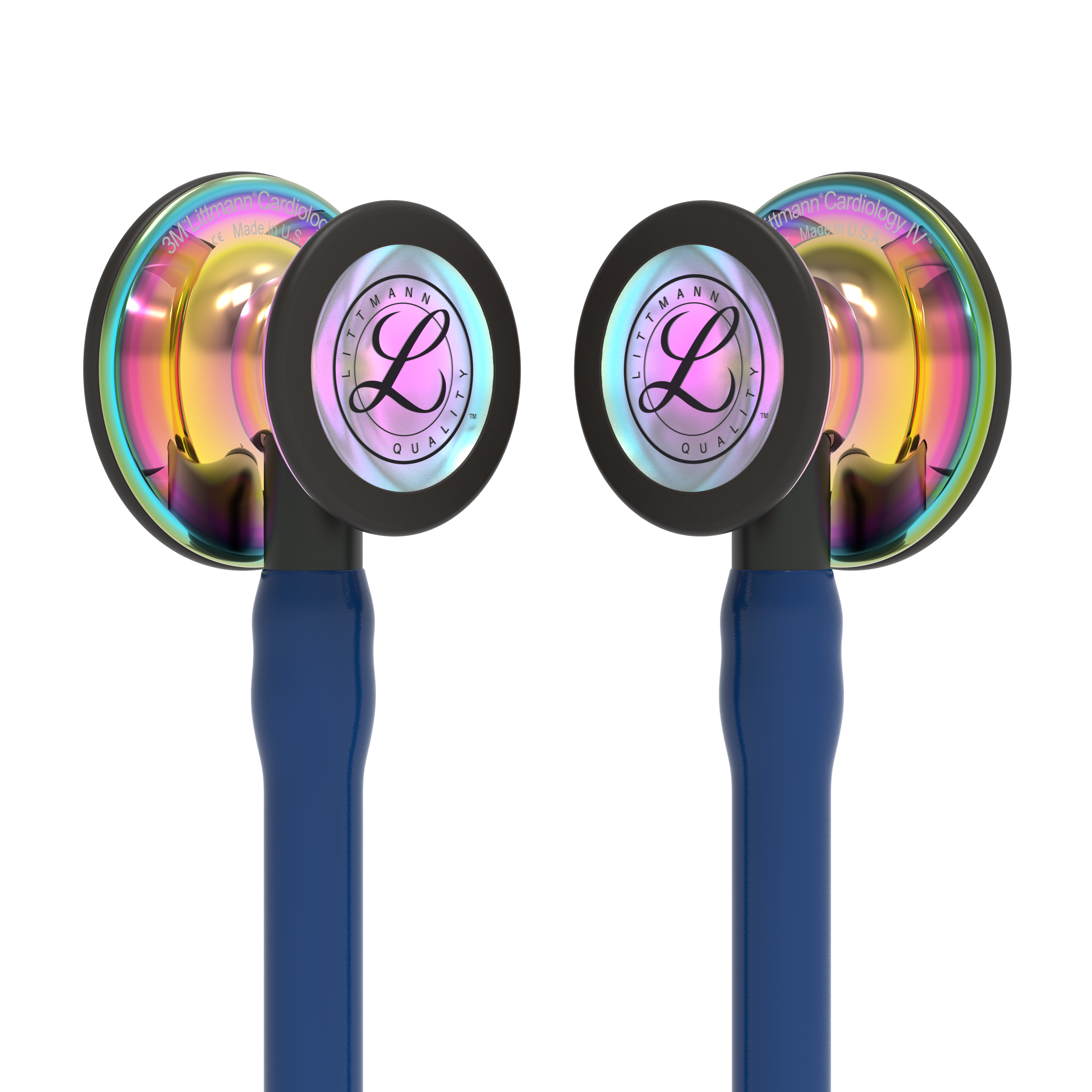 Littmann stethoscoop Cardiology IV SE - navy blue - high polish rainbow chestpiece - black stem