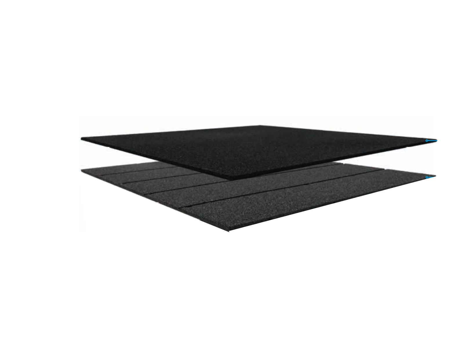 Rubberen tegel - outdoor - 100 x 100 x 3 cm - zwart