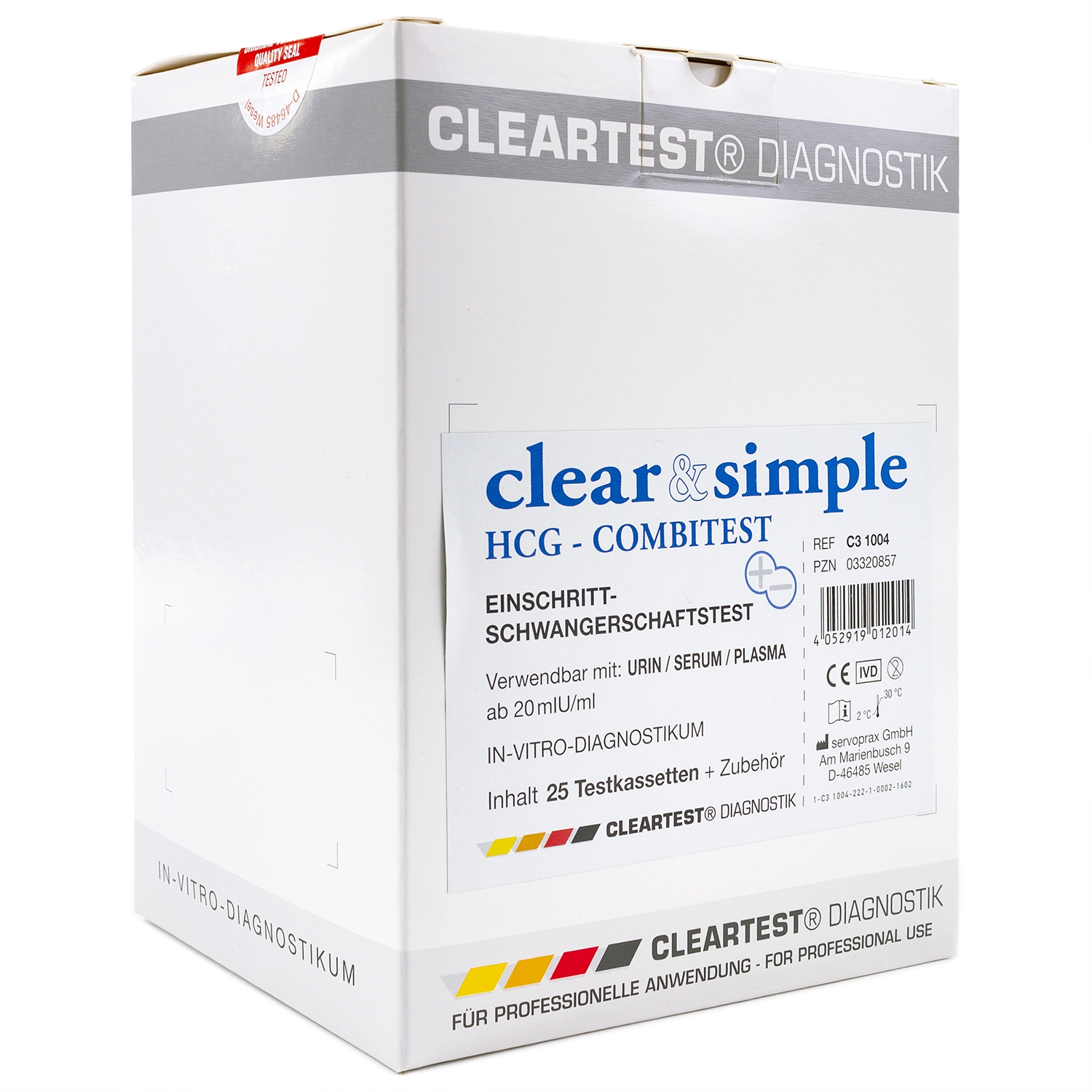 Zwangerschapstest Clear & Simple HCG Combitest (25 st)