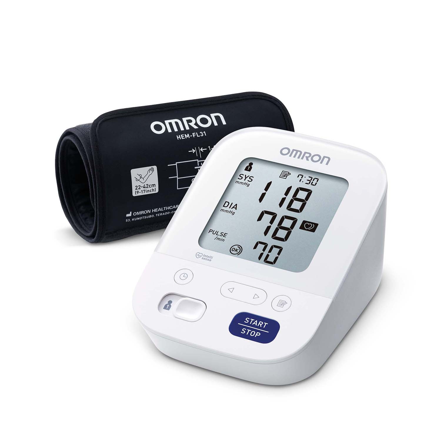 Omron bloeddrukmeter M3 Comfort - automatisch - wit