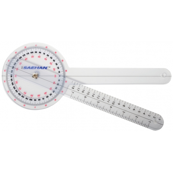 Goniomètre, 0-360° par 1° - 30 cm, plastique