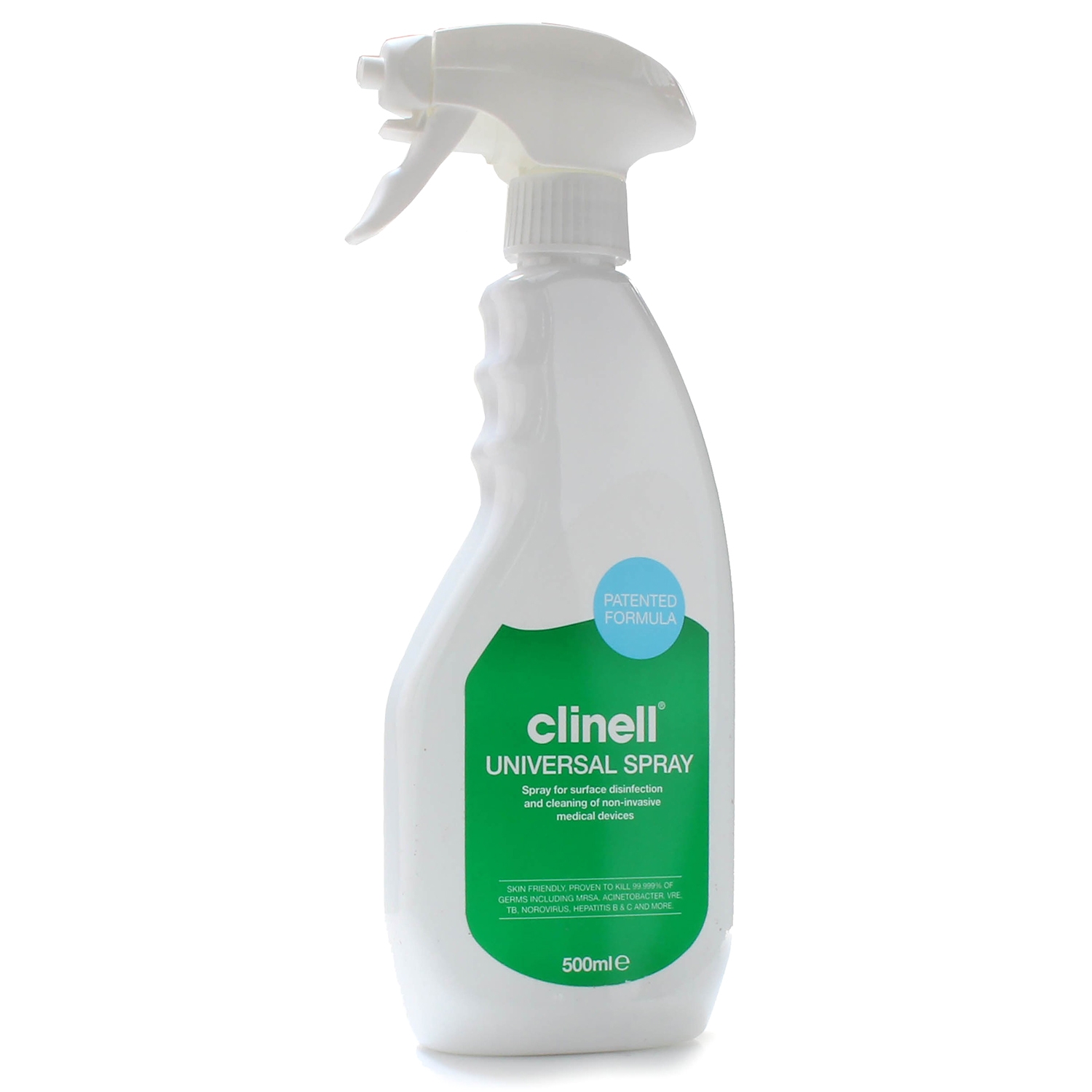 Clinell Universal spray-mousse - sans alcool - désinfectant surfaces médicales - 500 ml