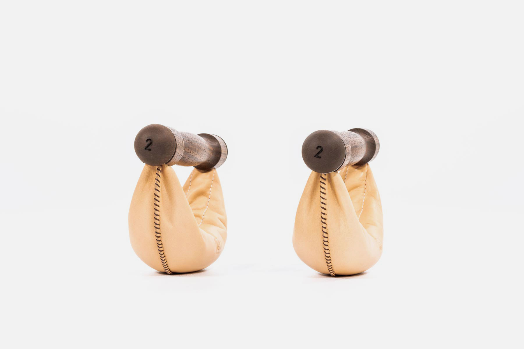 Nohrd Swing Bell set - 1 kg - noyer - cuir clair