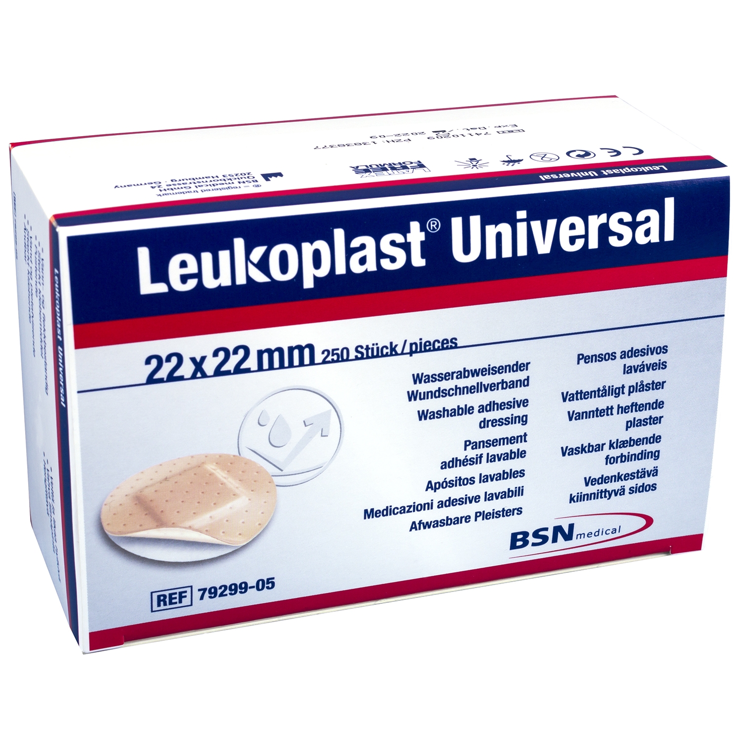 Leukoplast universal - rond 22 mm (250 st)